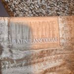 PLATINI Jeans Cougar Womens Pants Size 26 High Rise Bootcut Beige Logo Tan Photo 7