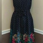 Black & Brown Dot with Floral Print Modcloth Halter Dress by Lace & Mesh Medium Photo 0