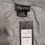 City Chic  Sleep Shorts‎ Plus 20 L 2X Gray Ribbed Ellie Ruffle Trim PJs NWT NEW Photo 2