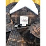Hydraulic  Y2K Pea Coat Jacket Juniors Women's Small Black Brown Plaid Wool Blend Photo 2