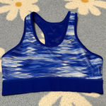 Brooks  Vibrant Blue Patterned Sports Bra Photo 0
