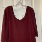 Heart soul  Plus Maroon Knit Scoop Neck Dress 1X Photo 4
