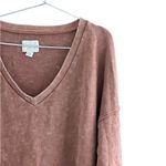 American Eagle  Fleece V-Neck Mineral Wash Sweatshirt Photo 8