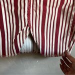 Free People  Red Cream Pencil Denim Skirt Photo 7