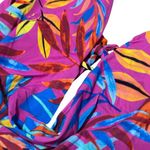 Bar III Paradise Palms Cowl Cutout Magenta Pink Floral One Piece Swimsuit NWT S Photo 5