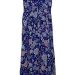 Abel the label Anthropologie  Floral Maxi Dress Blue Purple Boho Halter Neck Sz L Photo 0