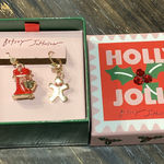 Betsey Johnson  Red Mixer and Gold Gingerbread Holiday Earrings Photo 0