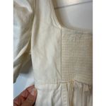 Free People NWT Cheyenne Ivory Puff Sleeve Denim Mini Dress Size Medium Photo 8