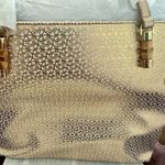 Lilly Pulitzer Mizner Tote Gold Metallic NEW Photo 8