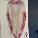 Taj by Sabrina Crippa silk beaded sequin gorgeous medium M tunic top cover swim Pink Photo 8