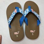 Vineyard Vines Watercolor Whale Blue Thong Flip Flops Sandals sz 5 Photo 7