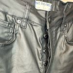 We The Free Free People Pacifica High Rise Slim Straight Leg Faux Leather Pant Coated Jeans Photo 5