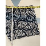 Gap Paisley Print Linen Blend Shorts Drawstring Waist Casual Blue White US 2 Photo 2
