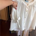 Antonio Melani  Cream Button-Up Blouse Photo 1