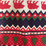 Little Blue House drawstring Fair Isle legging woman sleep loungewear pant Sz L Red Size L Photo 3