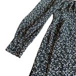 Lulus  Navy Floral Print Mini Dress Long Sleeve Off-Shoulder Size Small NWOT Photo 7