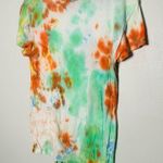 Brandy Melville Green Orange Tye Melville Crewneck Short Sleeve T-Shirt size M Photo 4