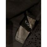 COS  off shoulder Broderie Anglaise black cotton eyelet midi dress puff sleeve 4 Photo 6