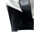 White House | Black Market Ashton Leather Ankle Strap Wedge Heel Sandals Chain 9 Photo 4