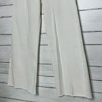Annie Griffin Anniewear White Wide Leg Jeans High Rise Stretch Denim Raw Hem Size Small Photo 10