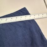 Susan Graver  | Women Navy Linen Blend Cargo Shorts Photo 4