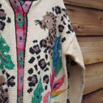 Vintage 90's Hand Knit Berek Pima Cotton Cardigan Sweater Size L Photo 6
