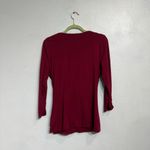 White House | Black Market  Magenta Faux Wrap Blouse Sz M Photo 7