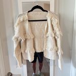 Ulla Johnson  Fringe Tassle Knit Cardigan Size Small Color Cream Photo 1