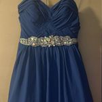 City Studios Blue Strapless Dress Prom/ Semi Formal Dress Size 3 Photo 2