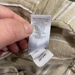 J.Jill  Tan Striped Linen Blend Split Hem Wide Leg Cropped Pants Size M Photo 7