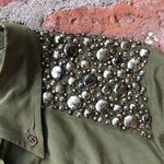 Love Sam Green beaded silk blouse Photo 2