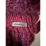 Eddie Bauer  Open Cadigan Size S Maroon Long Sleeve Open Front Knit Pockets Photo 3