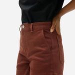 Everlane The Cotton Twill Short Jean Shorts Rosewood Brown Size 0 Photo 3