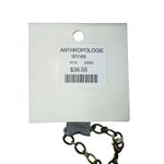 Anthropologie NWT Long Necklace Gold Tone Orange Charm Green Drop Links jewelry Photo 4