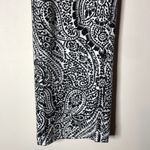 White House | Black Market Women’s Black & white paisley Capri leggings pants cotton blend medium capris Photo 2