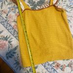 Madewell  Crochet Knit Mustard Sweater Tank Photo 5