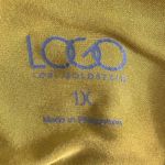 LOGO By Lori Goldstein LOGO Womens Cardigan Size 1X Open Front Pockets Fall Relaxed‎ Oversized Mustard Photo 4