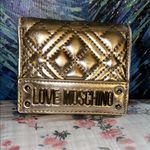 Love moschino  Metallic Gold Bifold Wallet Photo 0