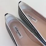 LK Bennet Savannah Leather Striped Pointed Ballet Flats Black and White Size 5.5 Photo 1