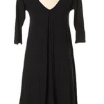 Three Dots A-line Knee Length Classic Black Dress Photo 6