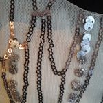 BB Dakota Roselyn Silver Sequin Sleeveless Mini Shift Dress Photo 5