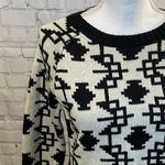 Vera Wang PRINCESS Crewneck Sweater Black & White-Small Photo 1