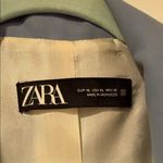 ZARA  Women's Light Blue Rolled Sleeve Blazer XL‎ Photo 3
