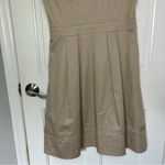 White House | Black Market Whbm ruffle front shirt dress with collar beige size 10 Photo 7