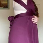 Clothink Convertible Halter Maxi Dress Purple Size XL Photo 3