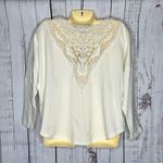 Denim & Supply NWT Size S Floral Skull Graphic - Lace Oversized Sweatshirt Top Photo 1