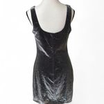 90's vTG ANDREA POLIZZI BLACK SILVER SPARKLE GLITTER COCKTAIL DRESS 6 medium. Photo 6
