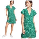 Rails  Helena Floral Mini Dress Green Women’s Size XS Flutter Sleeve A-Line Photo 1