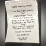 Talbots Black 100% Pure Merino Wool Black Sweater Gemstones 3/4 Sz Petite M Photo 2