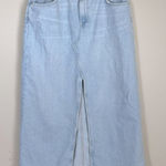 ZARA Denim Jean Maxi Skirt Light Wash Size Large Photo 0